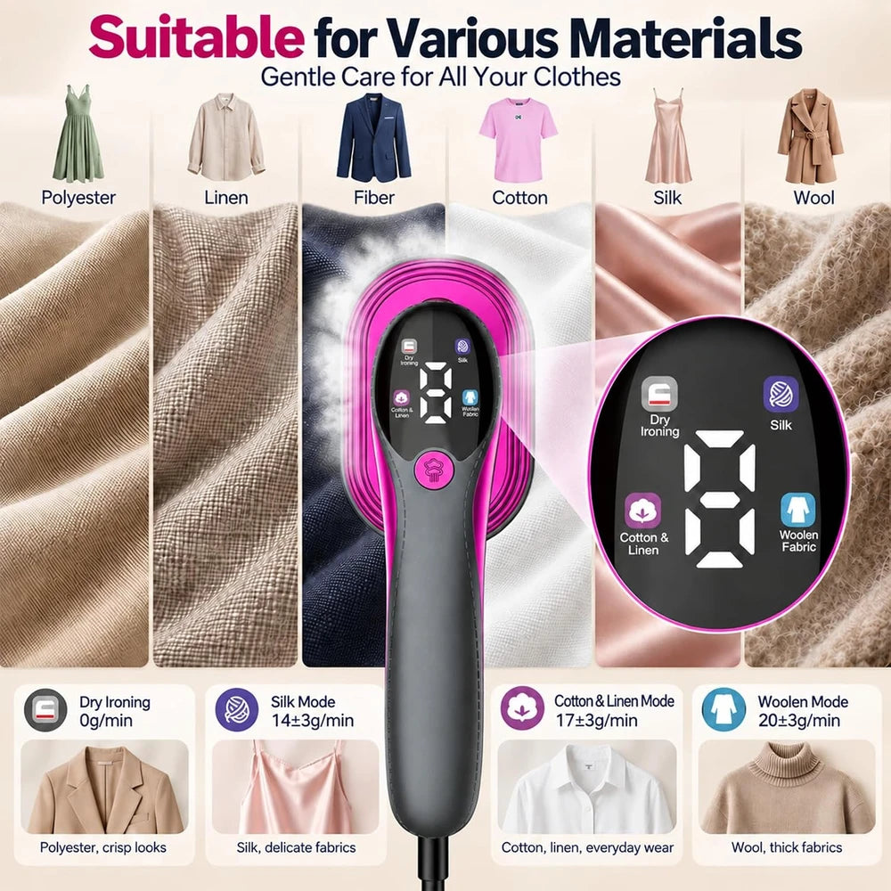 Portable Travel Garment Steamer — Wrinkle-Free in Minutes