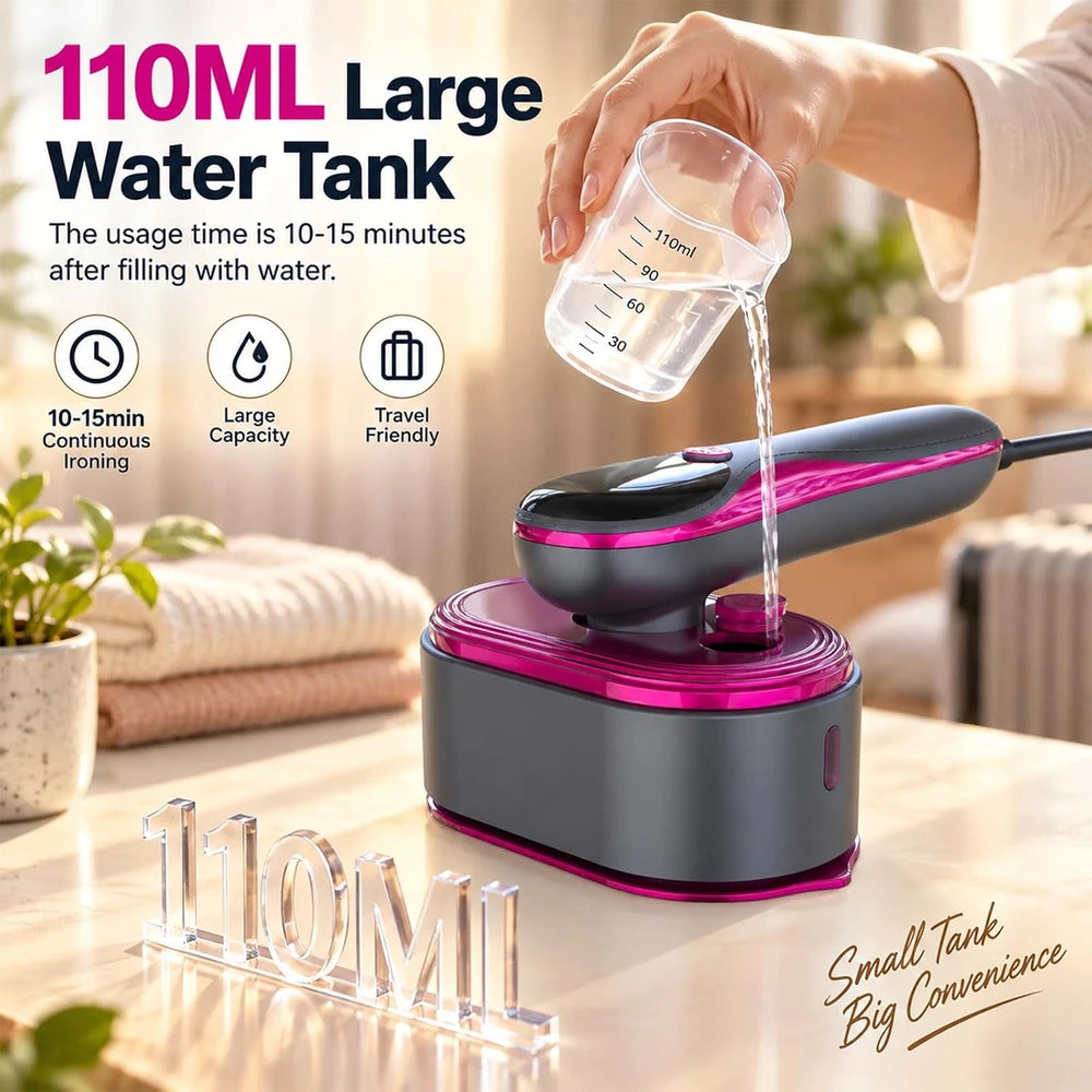 Portable Travel Garment Steamer — Wrinkle-Free in Minutes