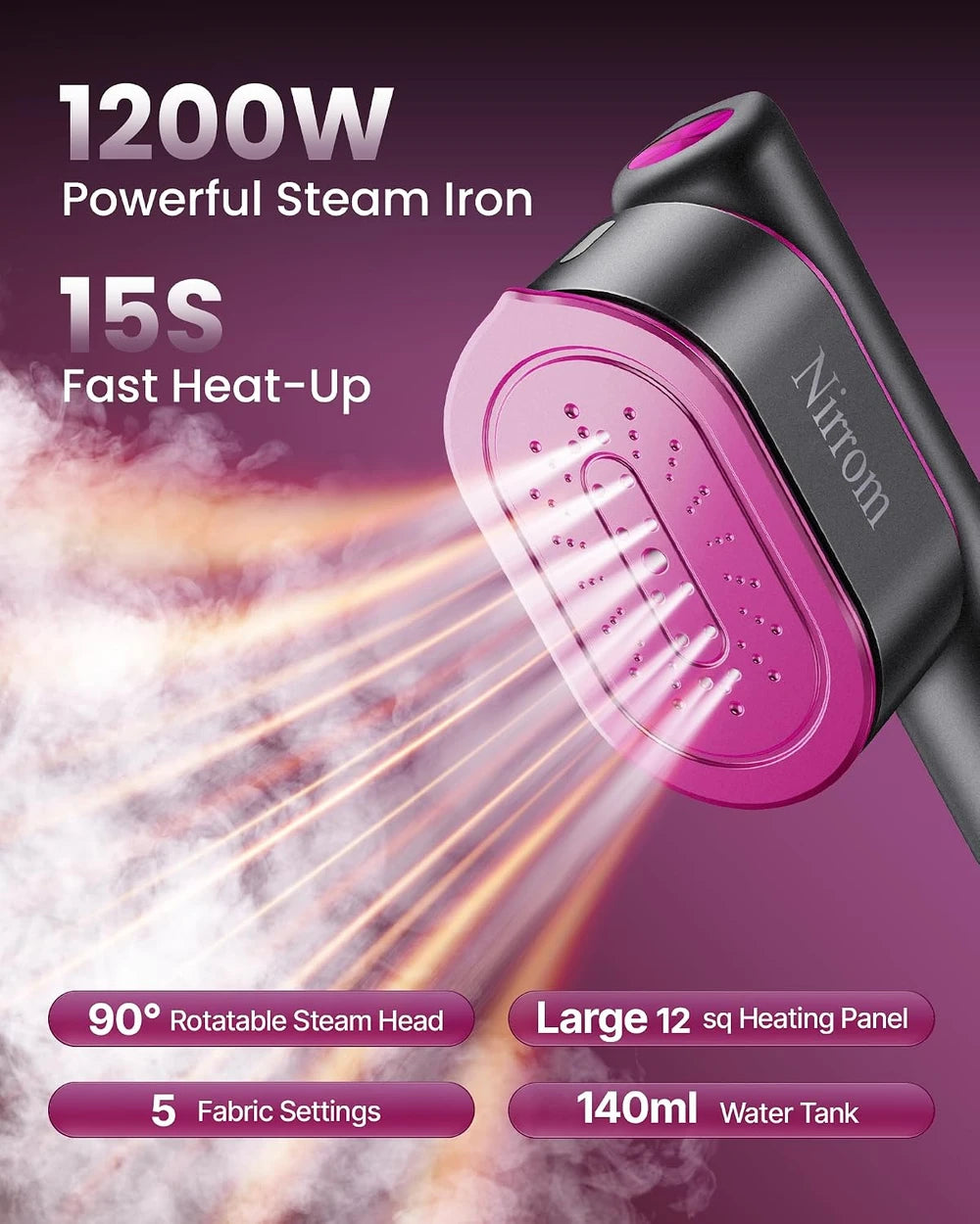Dual Voltage Portable Clothes Steamer